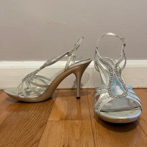 Silver Sparkle Heels